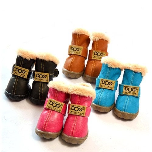 ZeroTone Warm Dog Snow Boots Waterproof Anti-Slip Small Dog Puppy Cat Winter Boots Pet Shoes 2 Styles #1-#5 