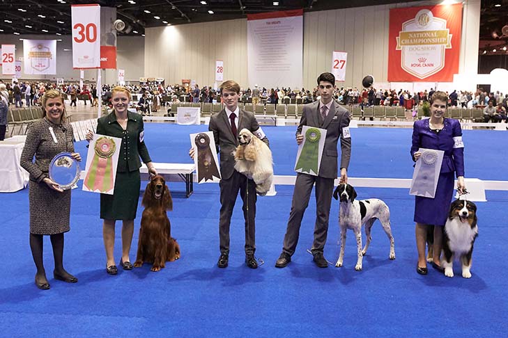 Junior Showmanship Finals winners at the 2018 AKC National Championship presented by Royal Canin.