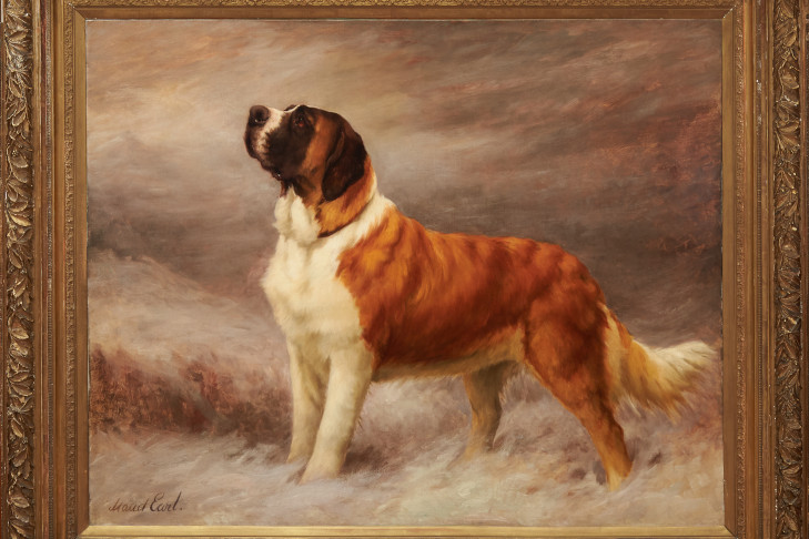 "Maud Earl (British, 1864-1943)?I Hear a Voice, Frandley Stephanie (St. Bernard) 
